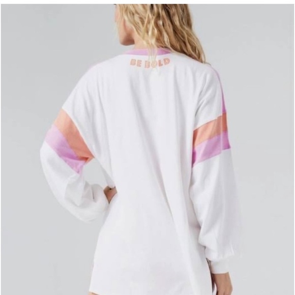 L-SPACE TO THE LIMIT TOP OVERSIZED RIBBED CUFFS COLOR BLOCKED SLEEVES - Picture 9 of 16